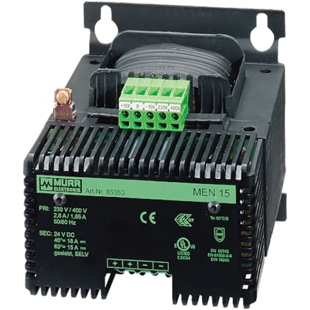 Murr Elektronik EMPARRO POWER SUPPLY 1-PHASE, IN: 100-240VAC OUT: 24-28VDC/20A, Power 85364